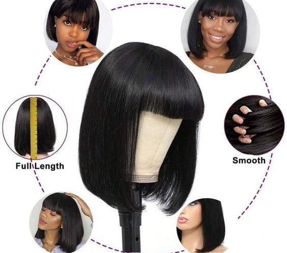 Short Bob Straight Human Hair Wig